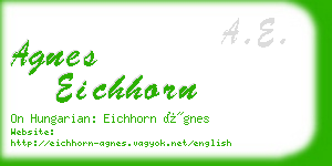 agnes eichhorn business card